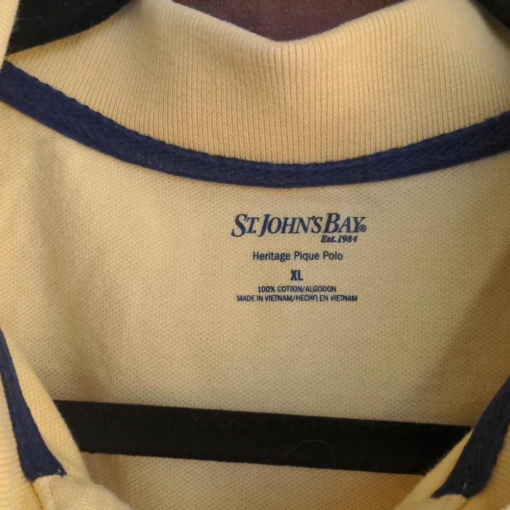 𝅺st. John’s Bay Legacy Polo men’s size XL yellow - Picture 2 of 3